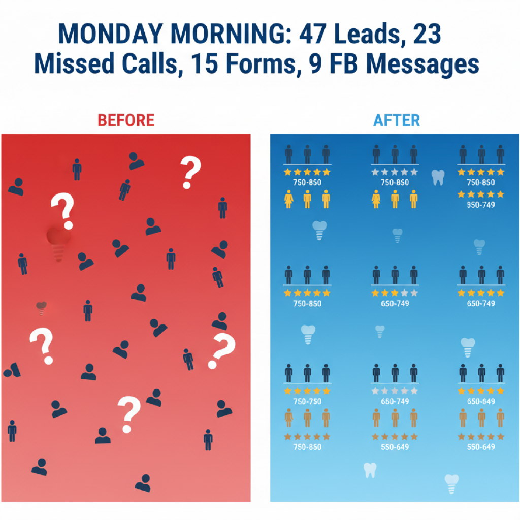 Why 80% of Your Expensive Marketing Leads Never Become Implant Patients: How AI Scoring Solves the Prioritization Crisis